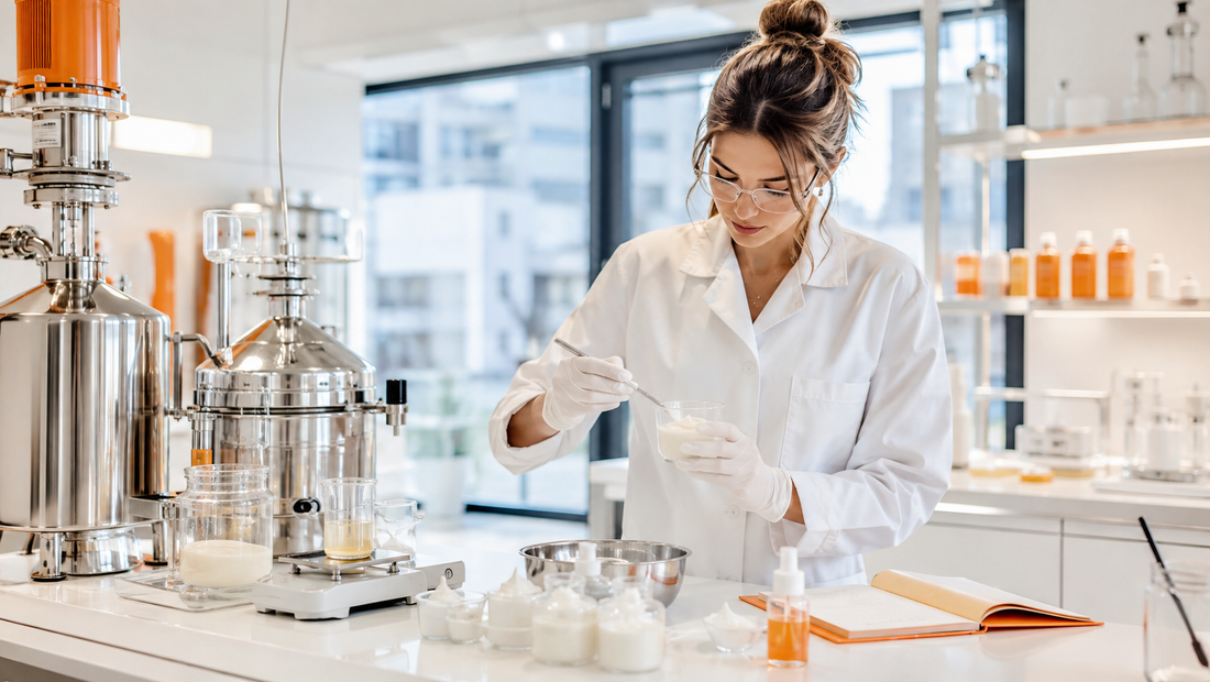 Desarrollo de ingredientes y formatos cosméticos en laboratorio