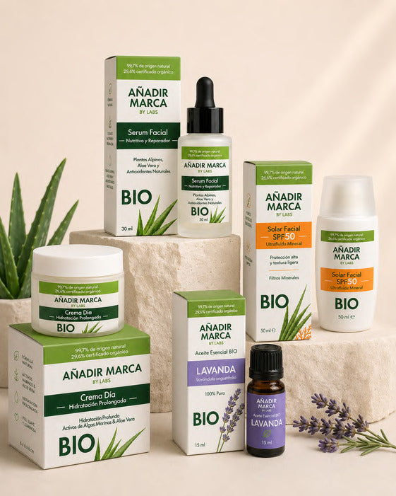 Selección de cosmética de marca blanca desarrollada por OKT GLOBAL